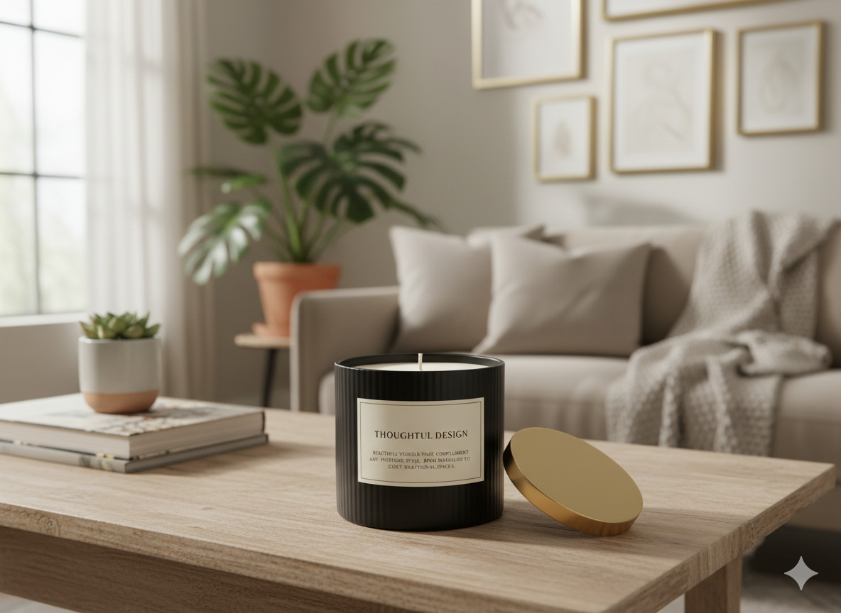 Elegant candle with modern design