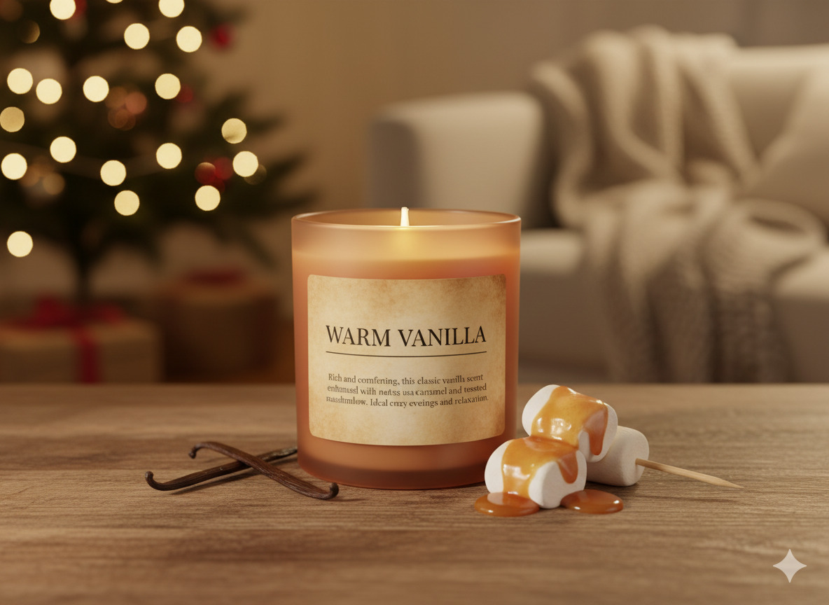 Warm Vanilla aromatic candle