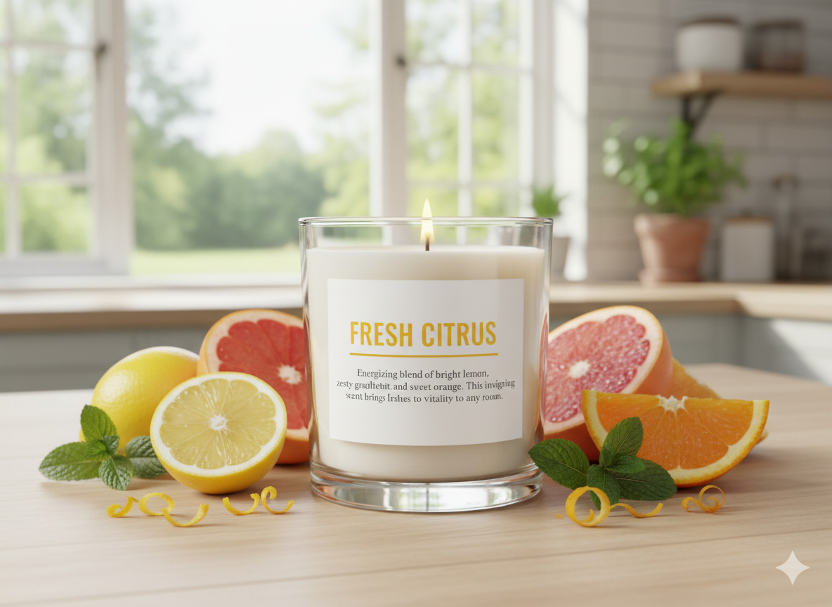 Fresh Citrus aromatic candle